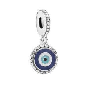 Pandora Blue Evil Eye Dangle Charm,Nazar